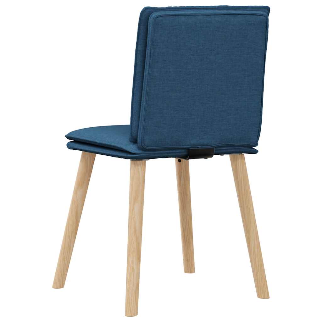 Cadeiras de jantar 4 pcs tecido azul