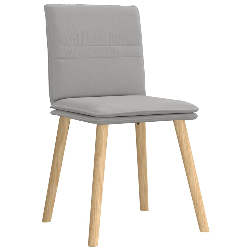 Cadeiras de jantar 4 pcs tecido cinza nuvem