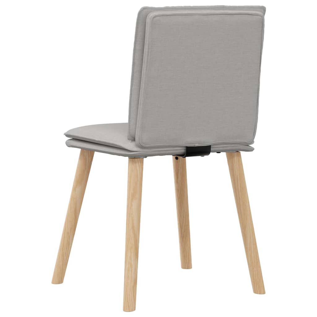Cadeiras de jantar 4 pcs tecido cinza nuvem