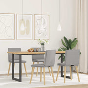 Cadeiras de jantar 4 pcs tecido cinza nuvem