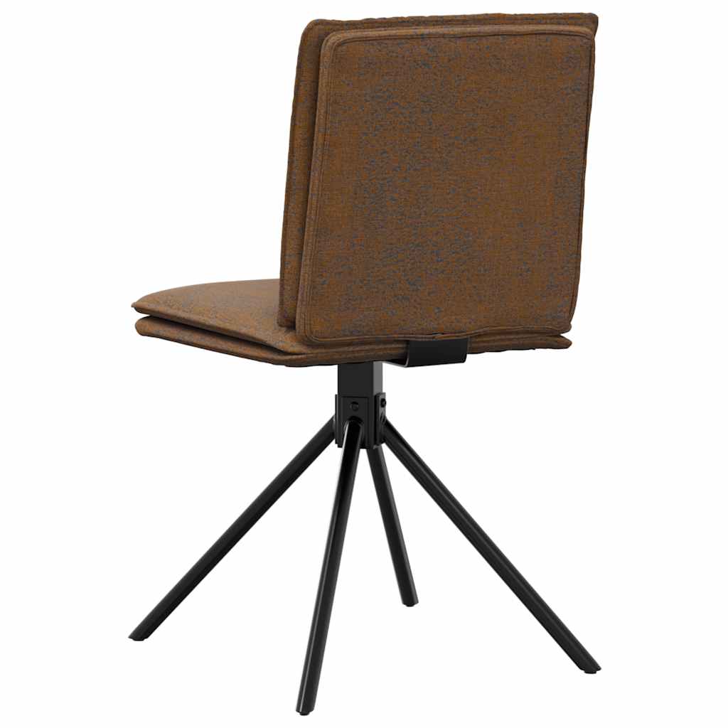 Cadeiras de jantar 4 pcs camurça artificial castanho