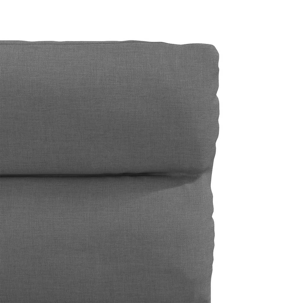 Cadeiras de jantar 4 pcs tecido cinzento-escuro