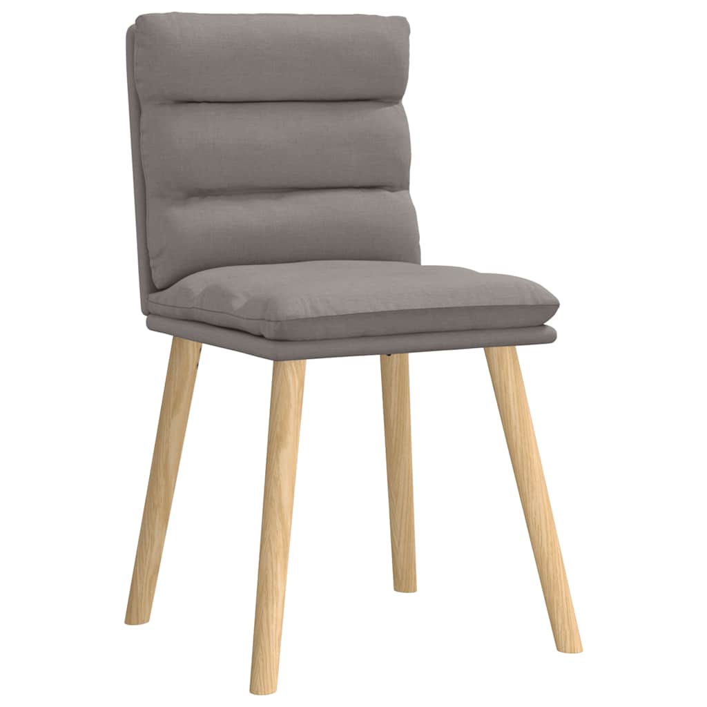 Cadeiras de jantar 4 pcs tecido cinzento-acastanhado