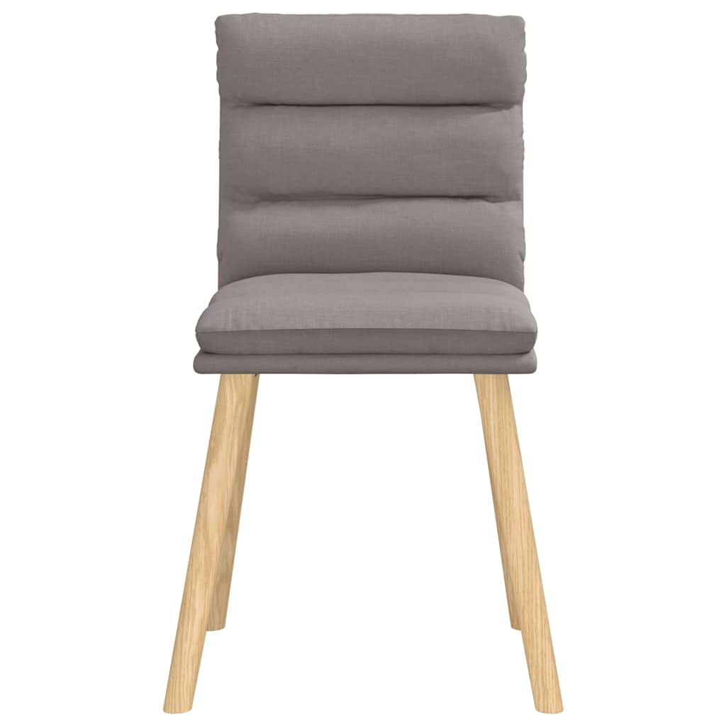 Cadeiras de jantar 4 pcs tecido cinzento-acastanhado