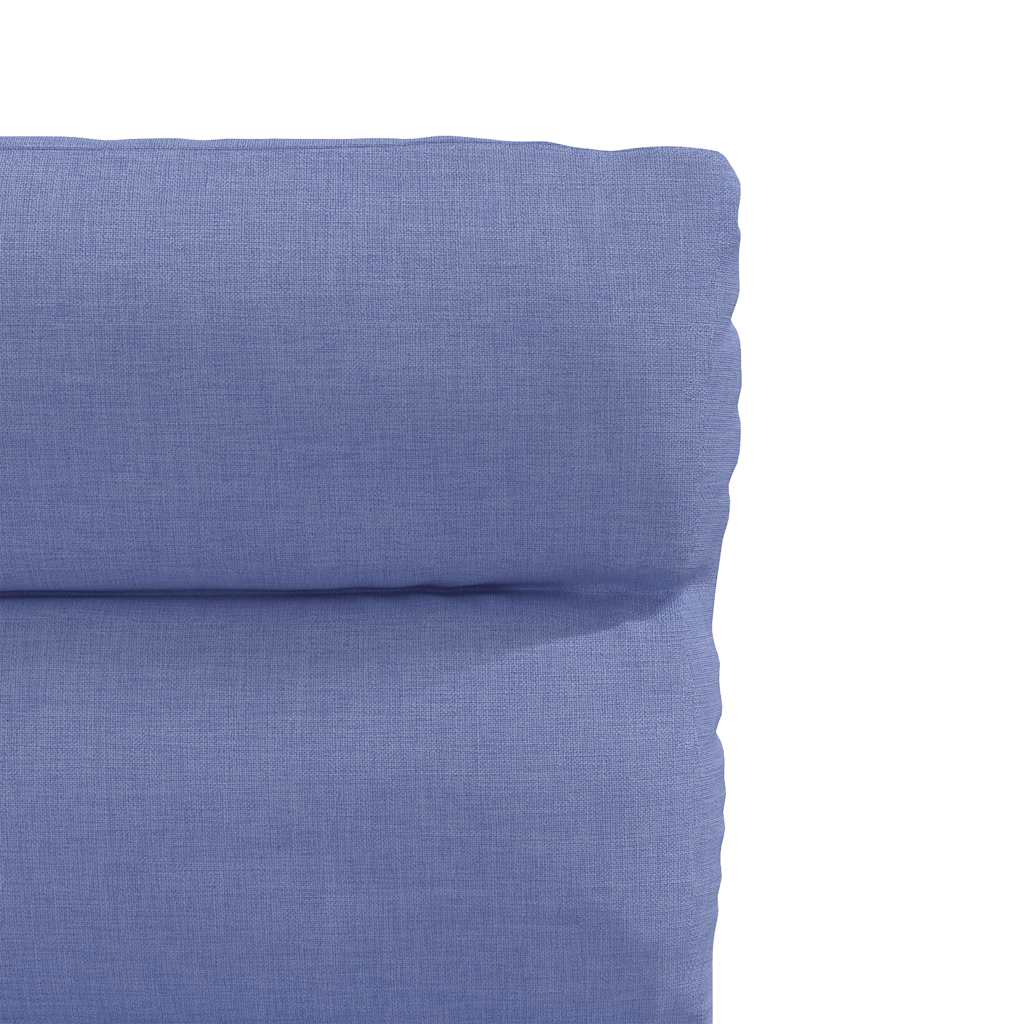 Cadeiras de jantar 4 pcs Jeans Tecido Azul