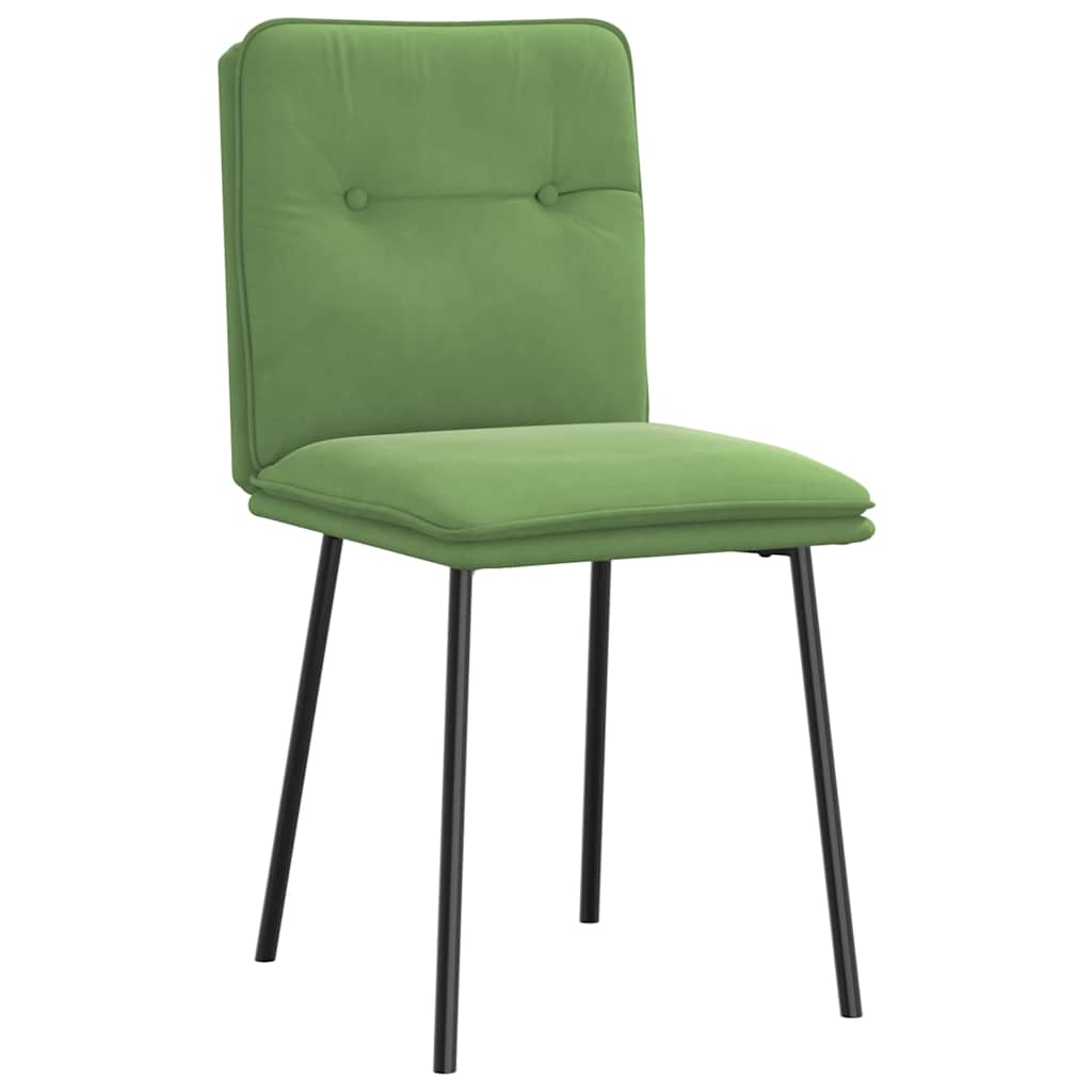 Cadeiras de jantar 4 pcs veludo verde-claro