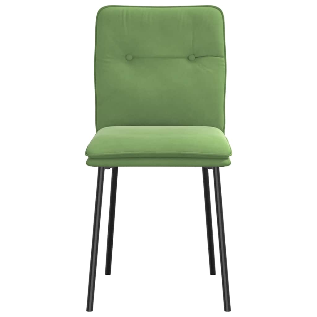 Cadeiras de jantar 4 pcs veludo verde-claro