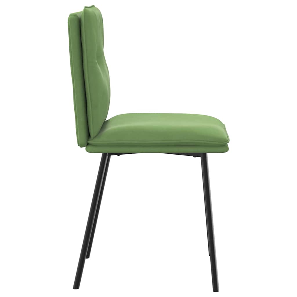 Cadeiras de jantar 4 pcs veludo verde-claro