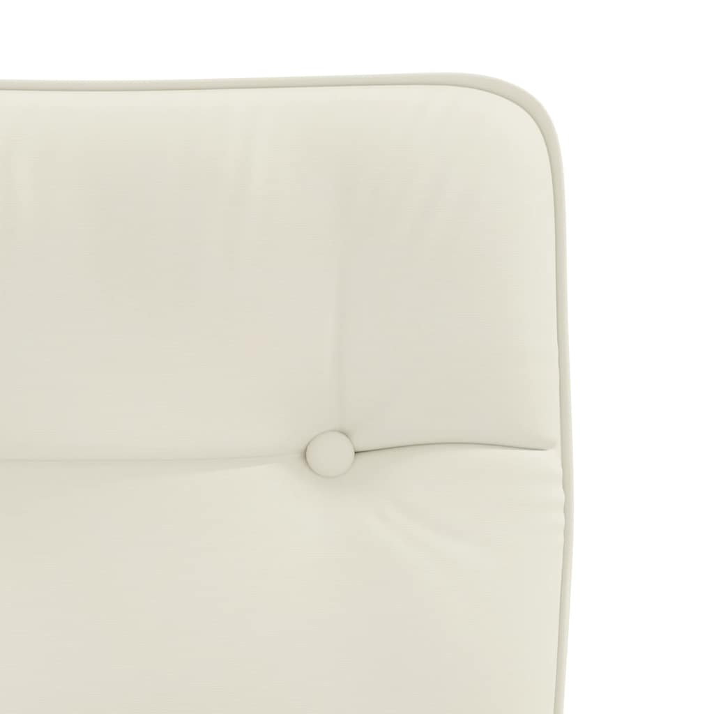 Cadeiras de jantar 4 pcs veludo cor creme