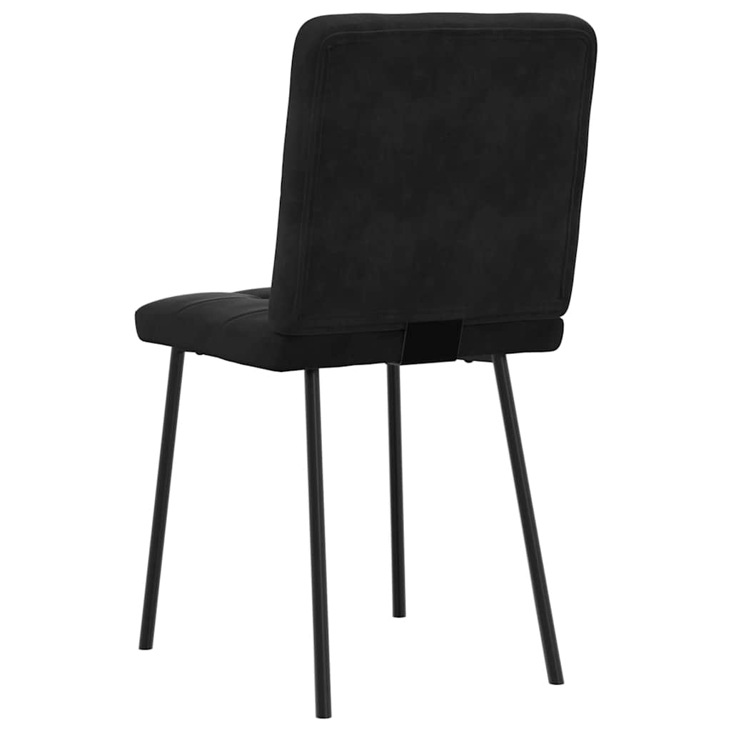 Cadeiras de jantar 6 pcs veludo preto
