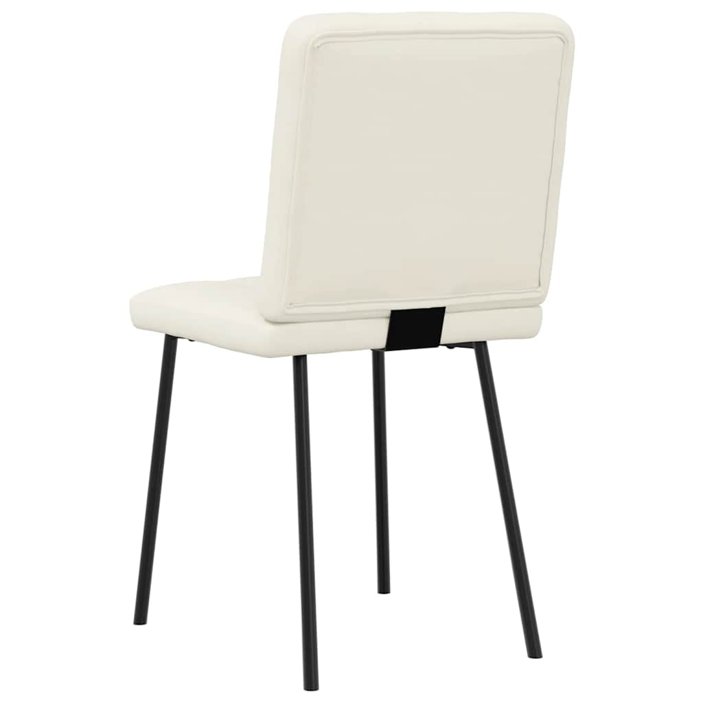 Cadeiras de jantar 6 pcs veludo cor creme