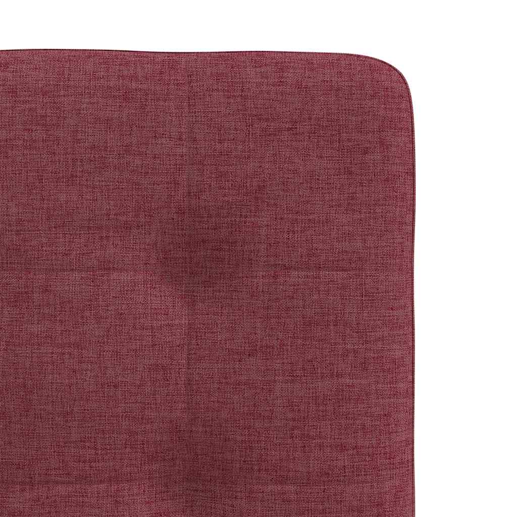 Cadeiras de jantar 6 pcs tecido vermelho-tinto