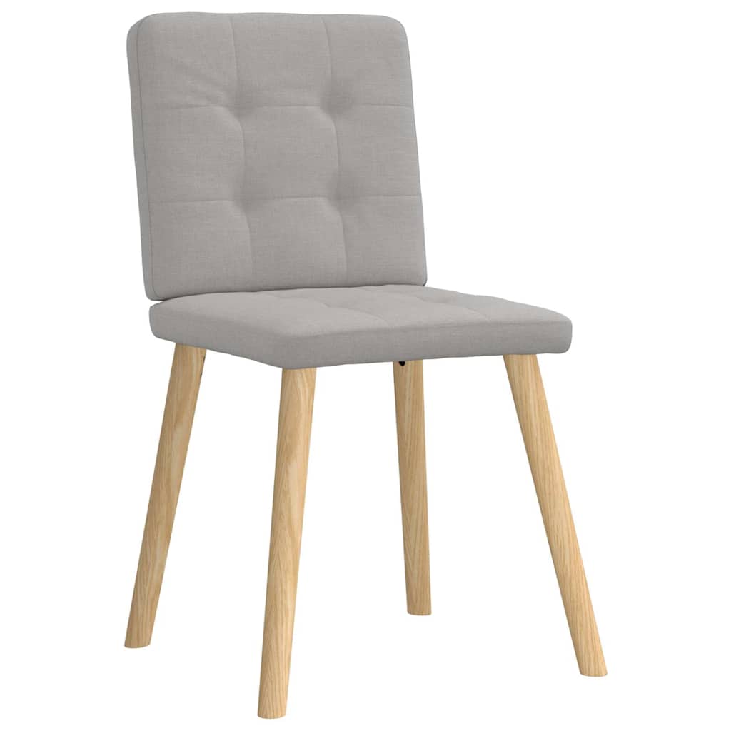 Cadeiras de jantar 6 pcs tecido cinza nuvem