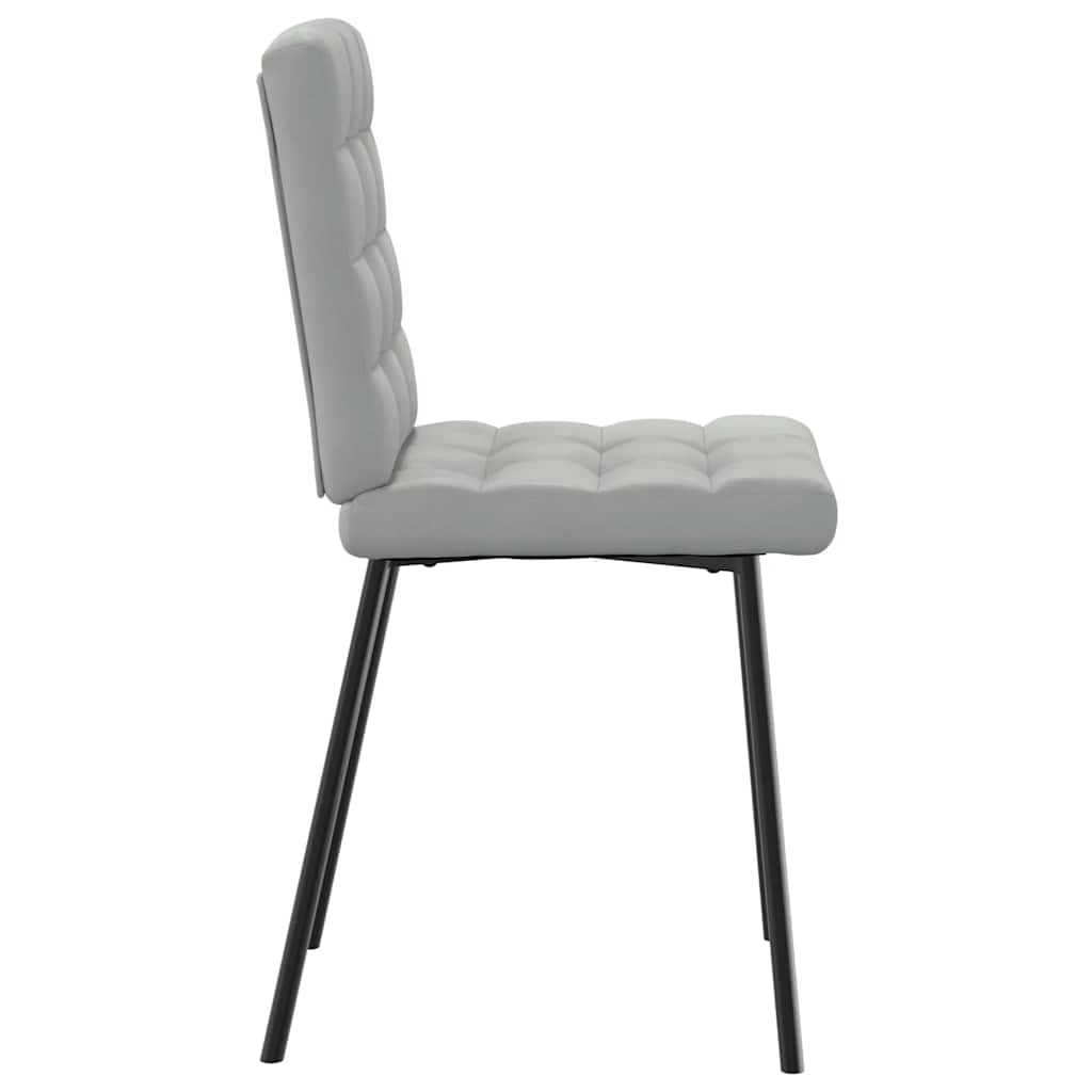 Cadeiras de jantar 6 pcs veludo cinzento-claro