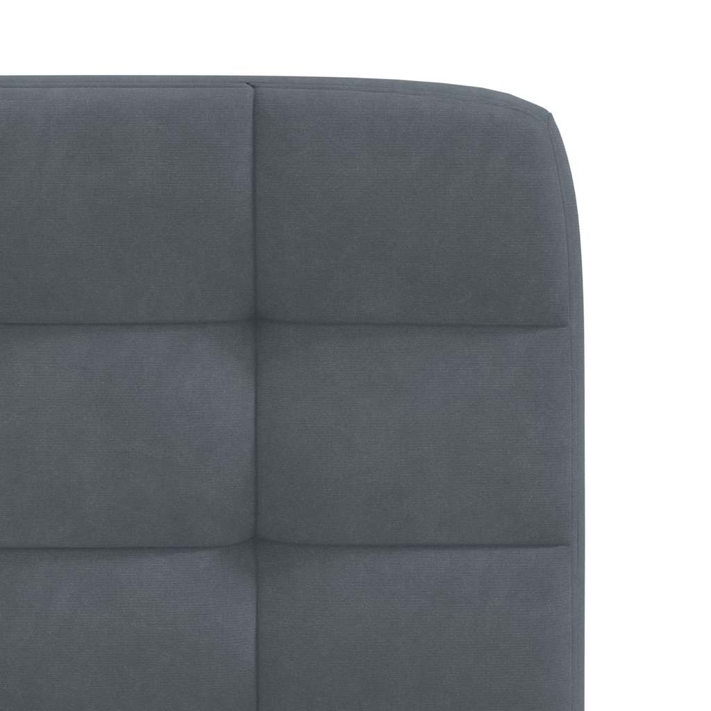 Cadeiras de jantar 6 pcs veludo cinzento-escuro