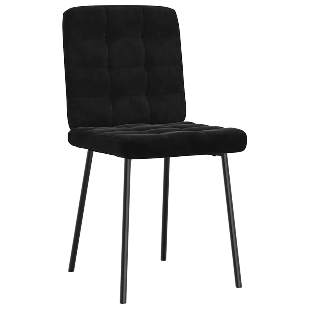 Cadeiras de jantar 6 pcs veludo preto