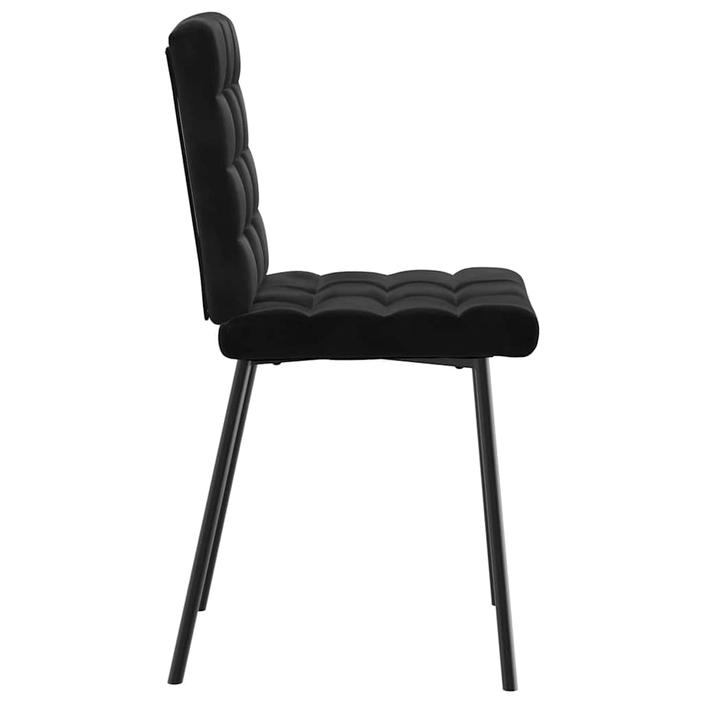 Cadeiras de jantar 6 pcs veludo preto