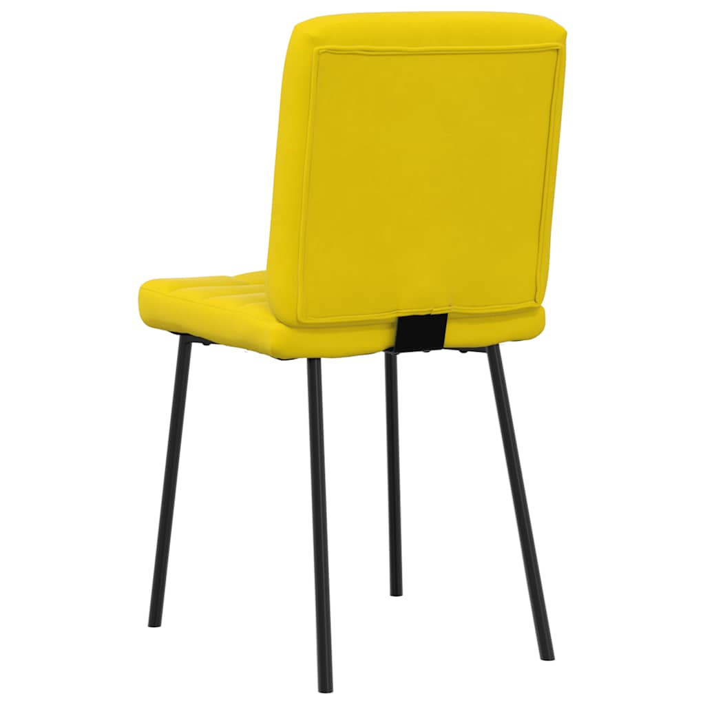 Cadeiras de jantar 6 pcs veludo amarelo
