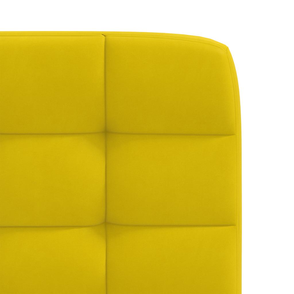 Cadeiras de jantar 6 pcs veludo amarelo