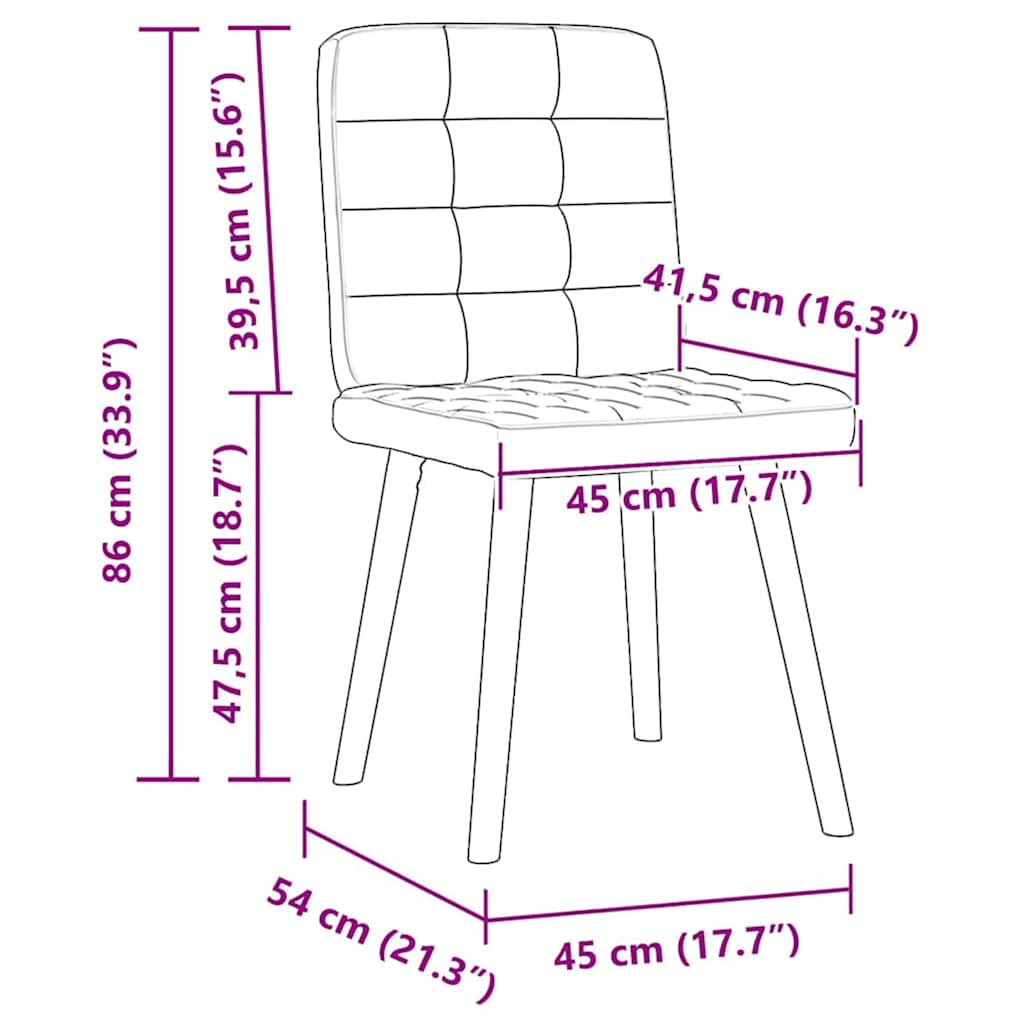 Cadeiras de jantar 6 pcs tecido cinzento-escuro