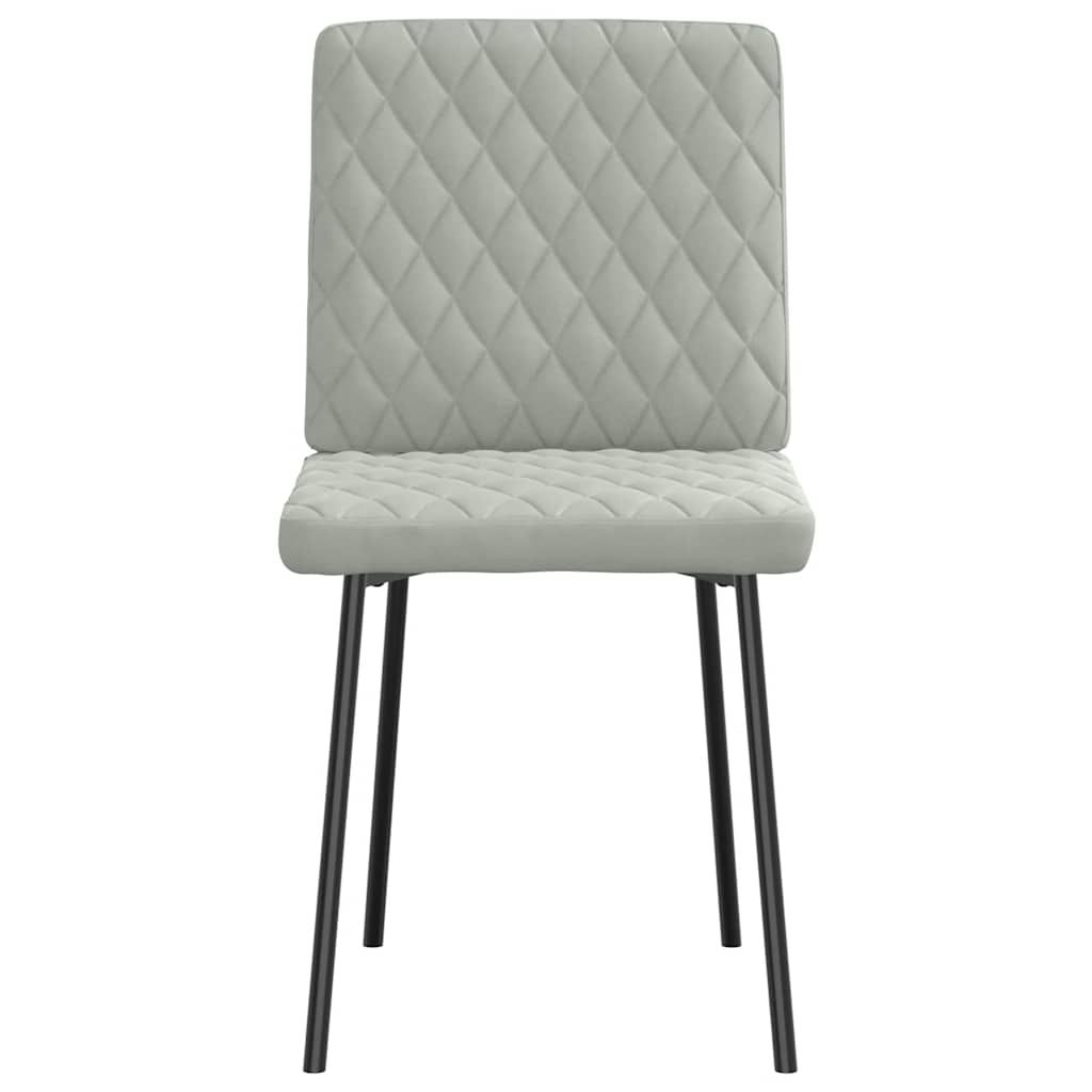 Cadeiras de jantar 6 pcs veludo cinzento-claro