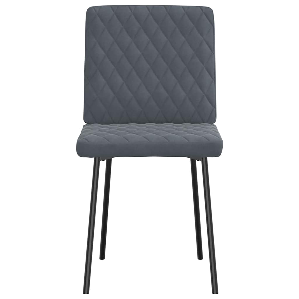 Cadeiras de jantar 6 pcs veludo cinzento-escuro
