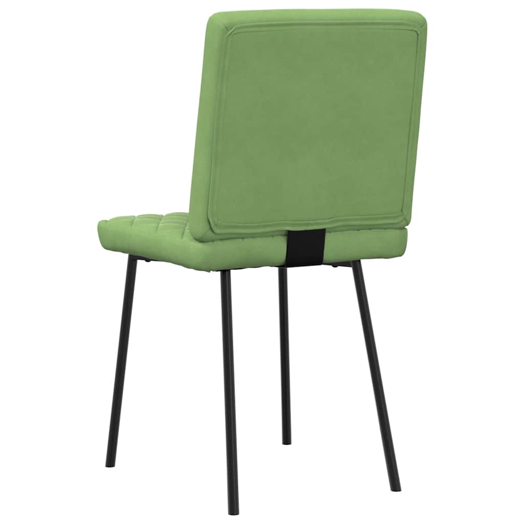 Cadeiras de jantar 6 pcs veludo verde-claro