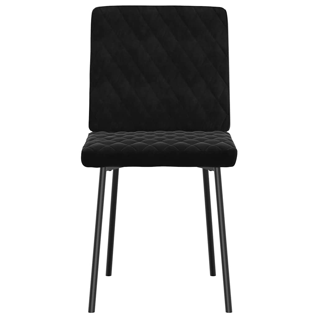 Cadeiras de jantar 6 pcs veludo preto