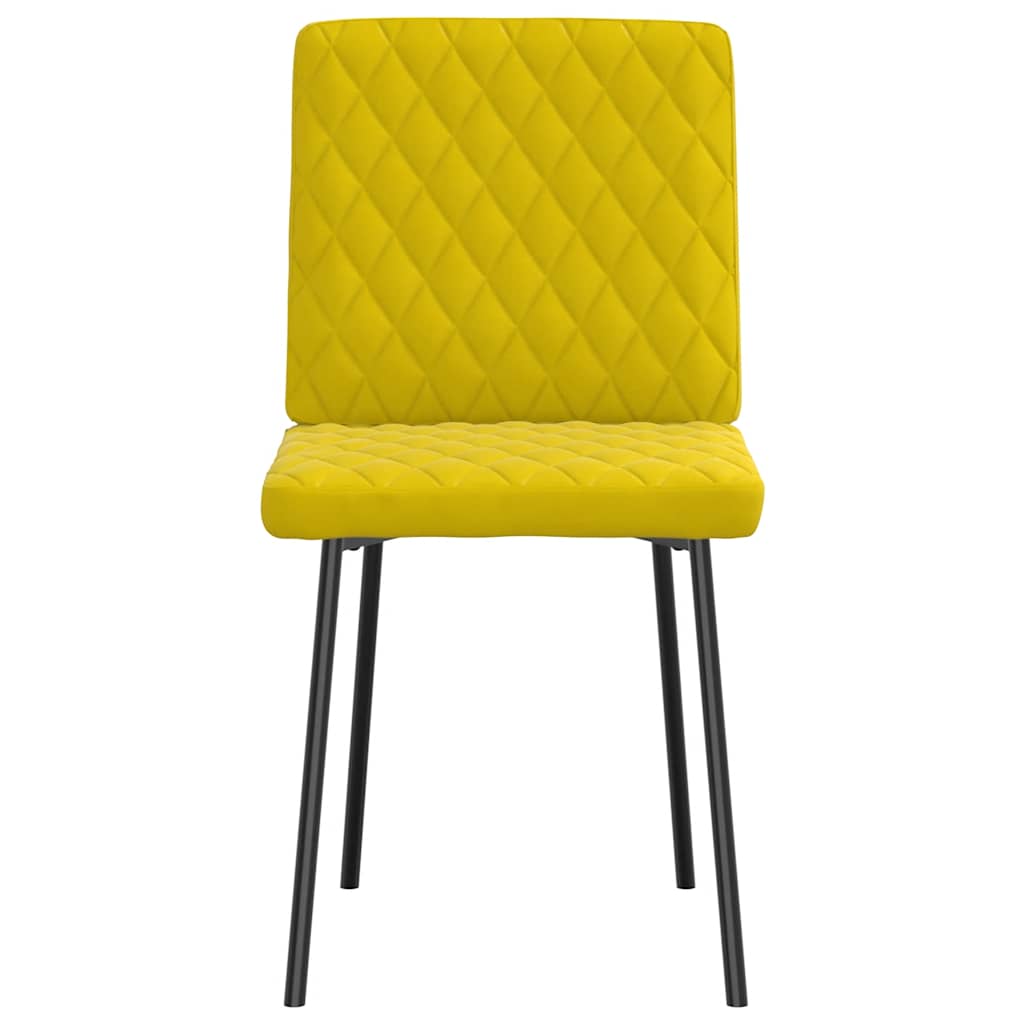 Cadeiras de jantar 6 pcs veludo amarelo