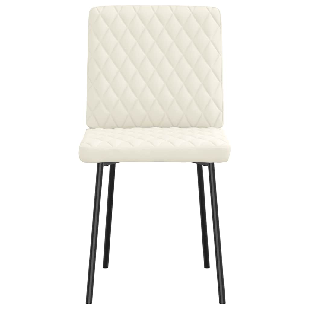 Cadeiras de jantar 6 pcs veludo cor creme