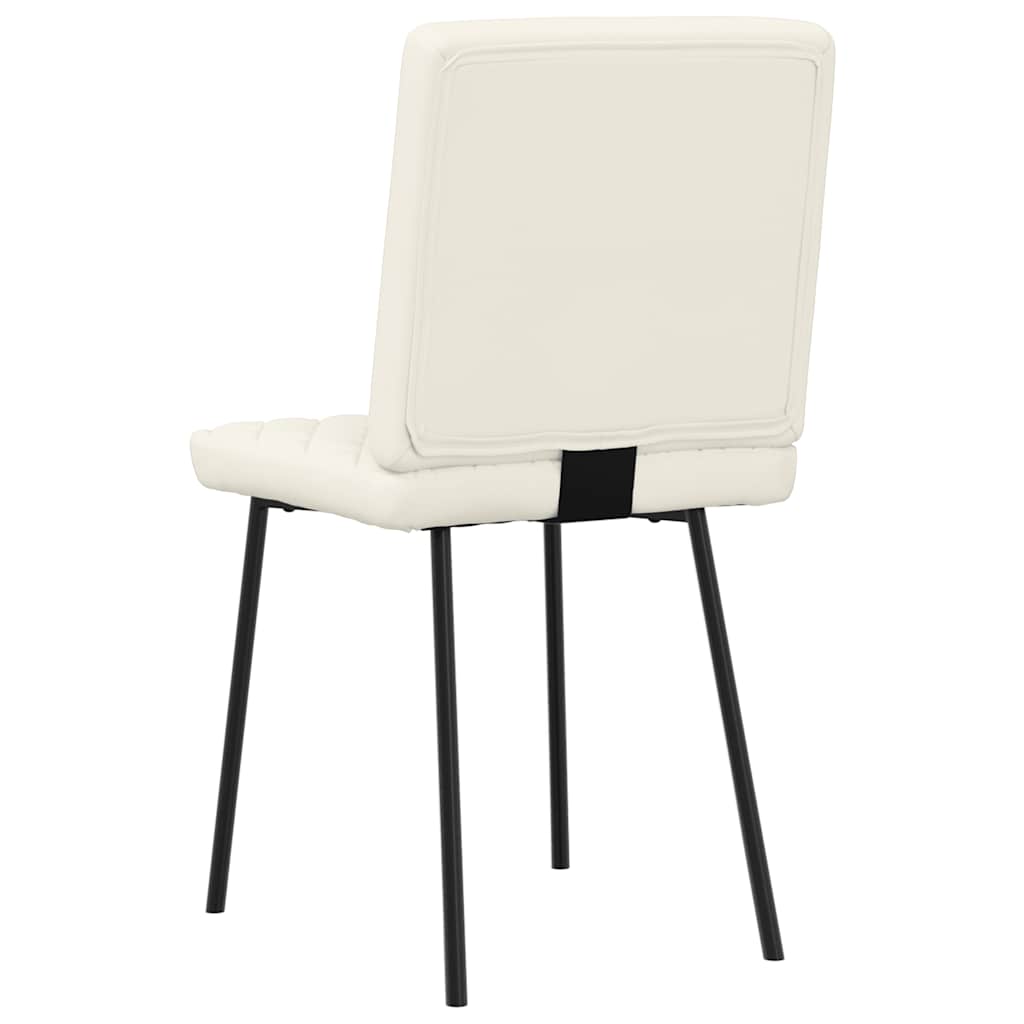 Cadeiras de jantar 6 pcs veludo cor creme