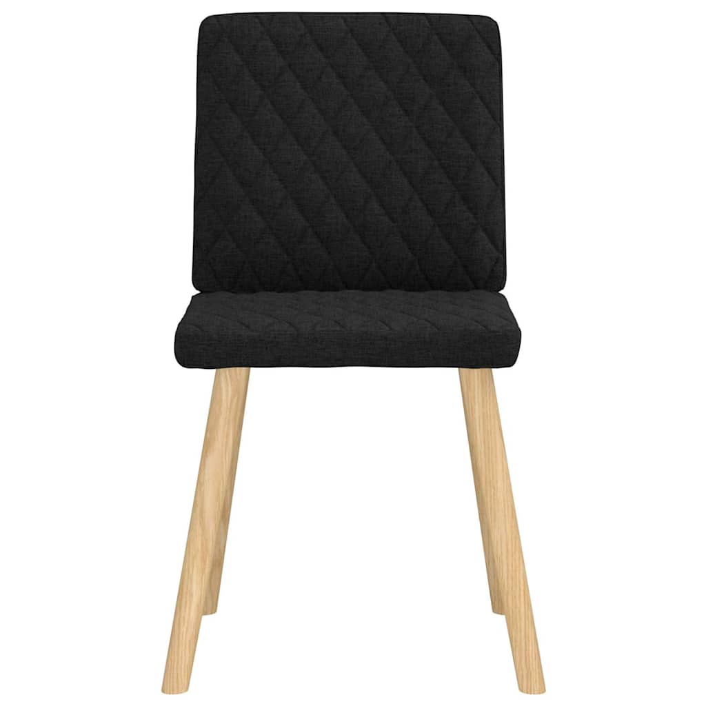 Cadeiras de jantar 6 pcs tecido preto