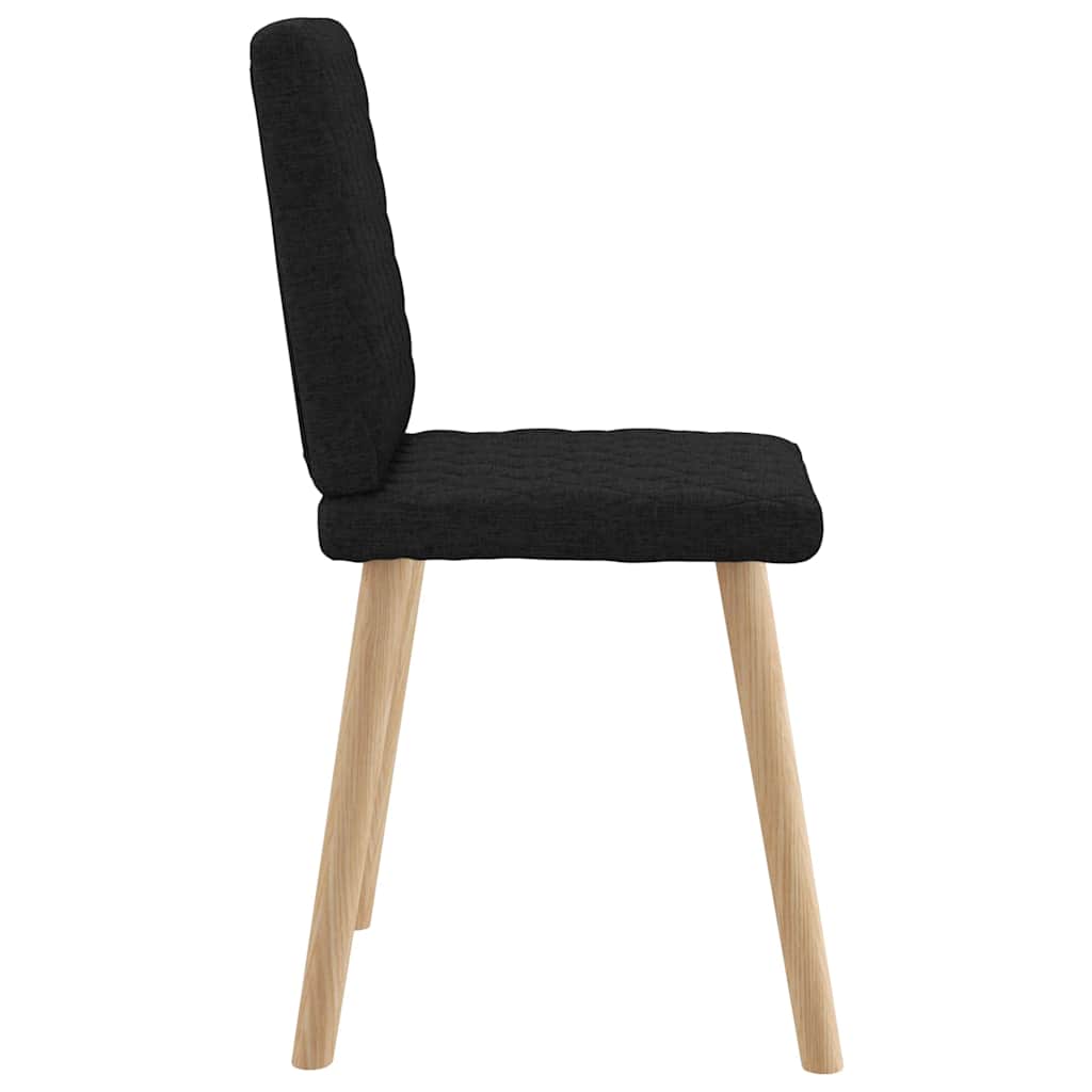 Cadeiras de jantar 6 pcs tecido preto