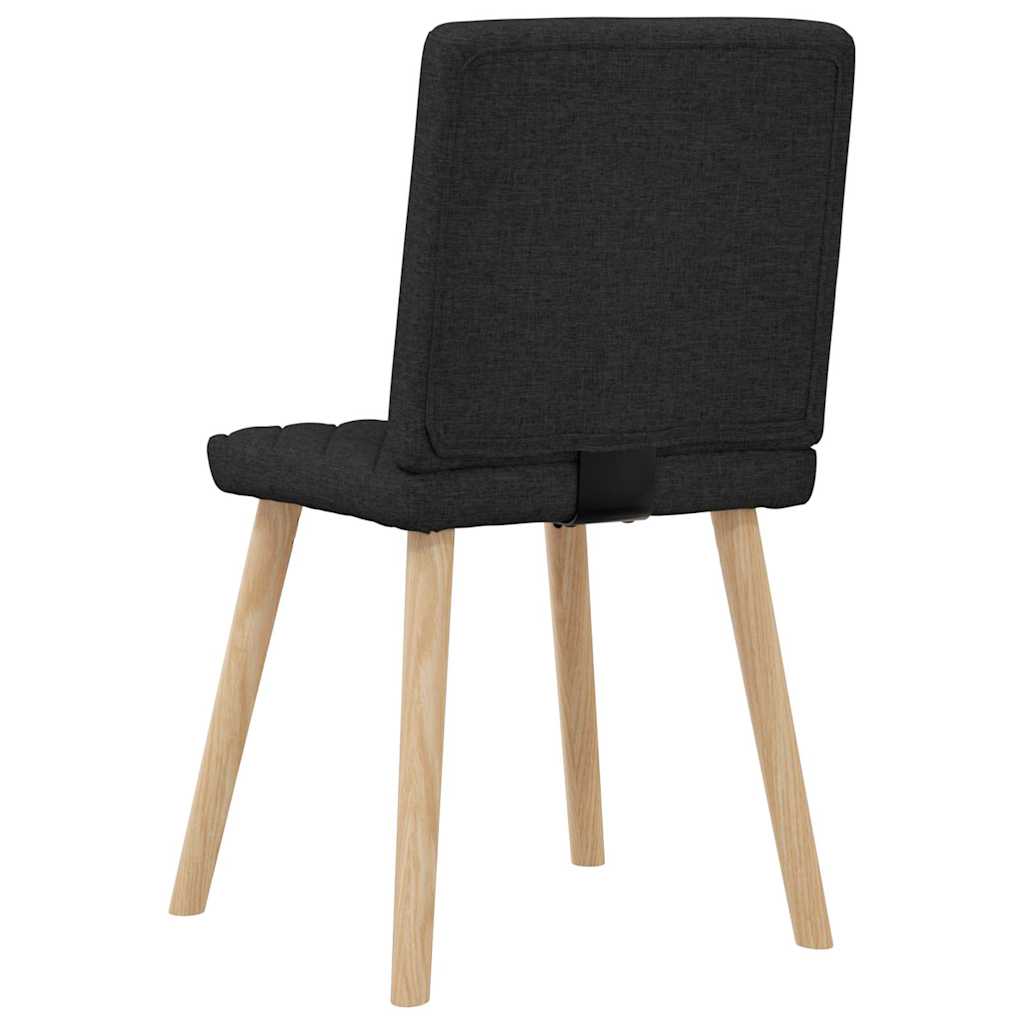 Cadeiras de jantar 6 pcs tecido preto