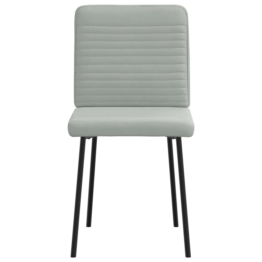 Cadeiras de jantar 6 pcs veludo cinzento-claro