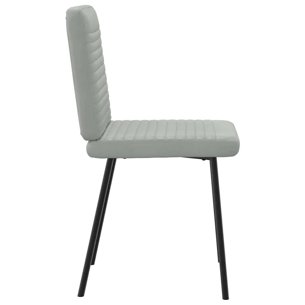 Cadeiras de jantar 6 pcs veludo cinzento-claro