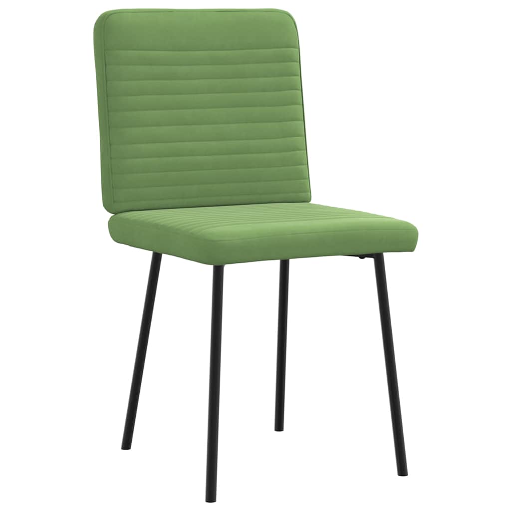 Cadeiras de jantar 6 pcs veludo verde-claro