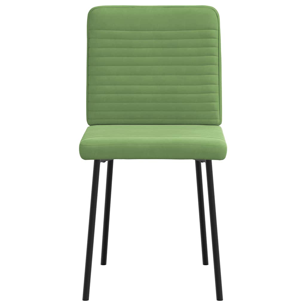 Cadeiras de jantar 6 pcs veludo verde-claro