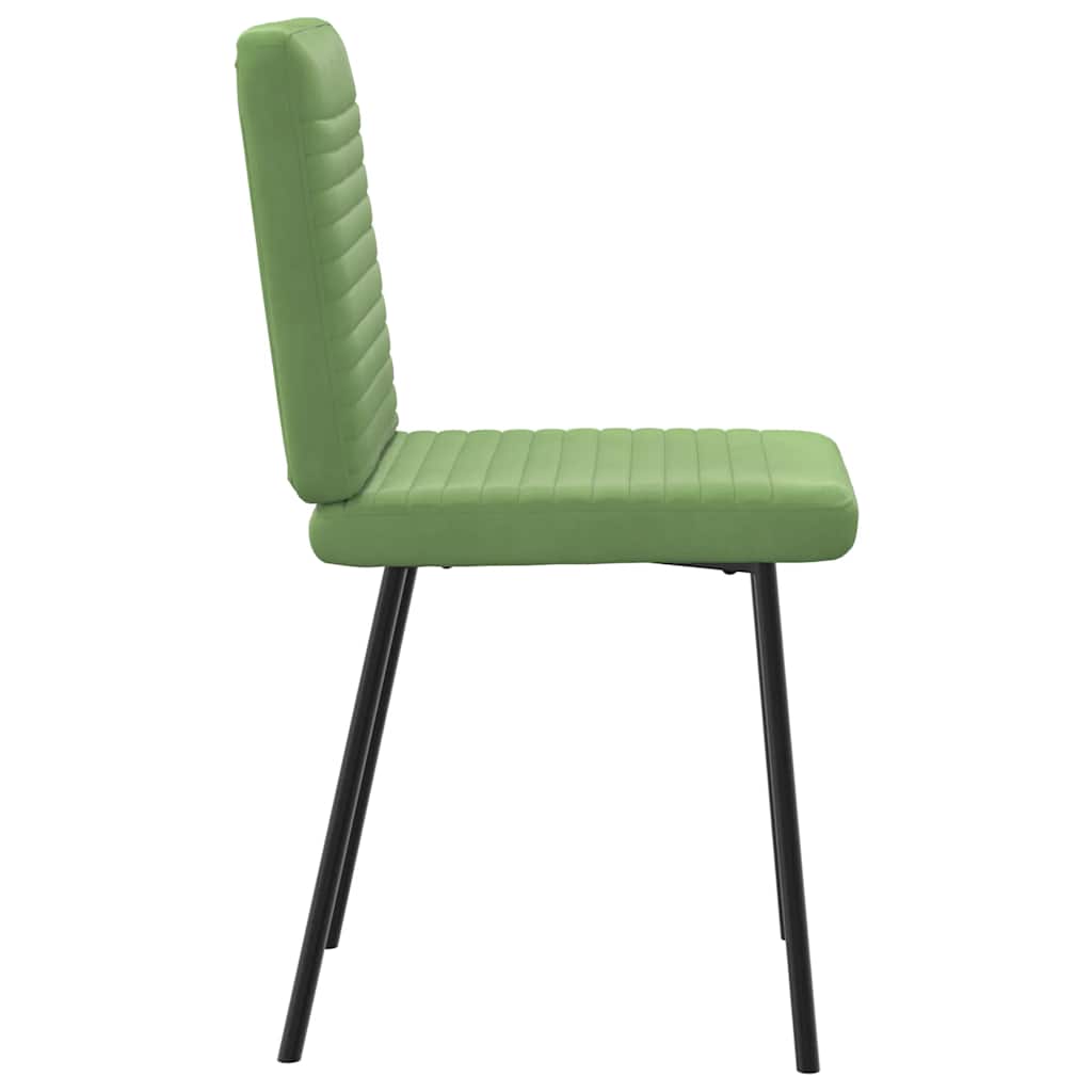 Cadeiras de jantar 6 pcs veludo verde-claro