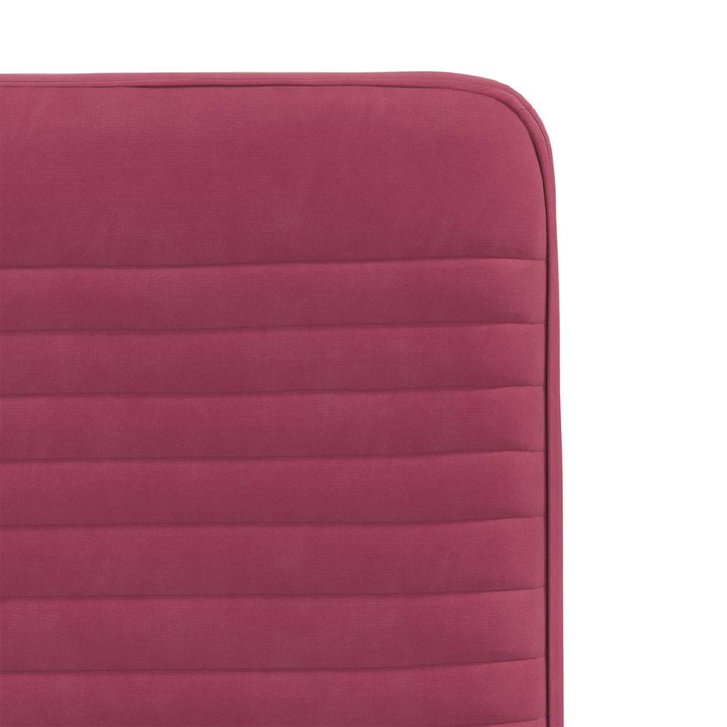 Cadeiras de jantar 6 pcs veludo vermelho tinto