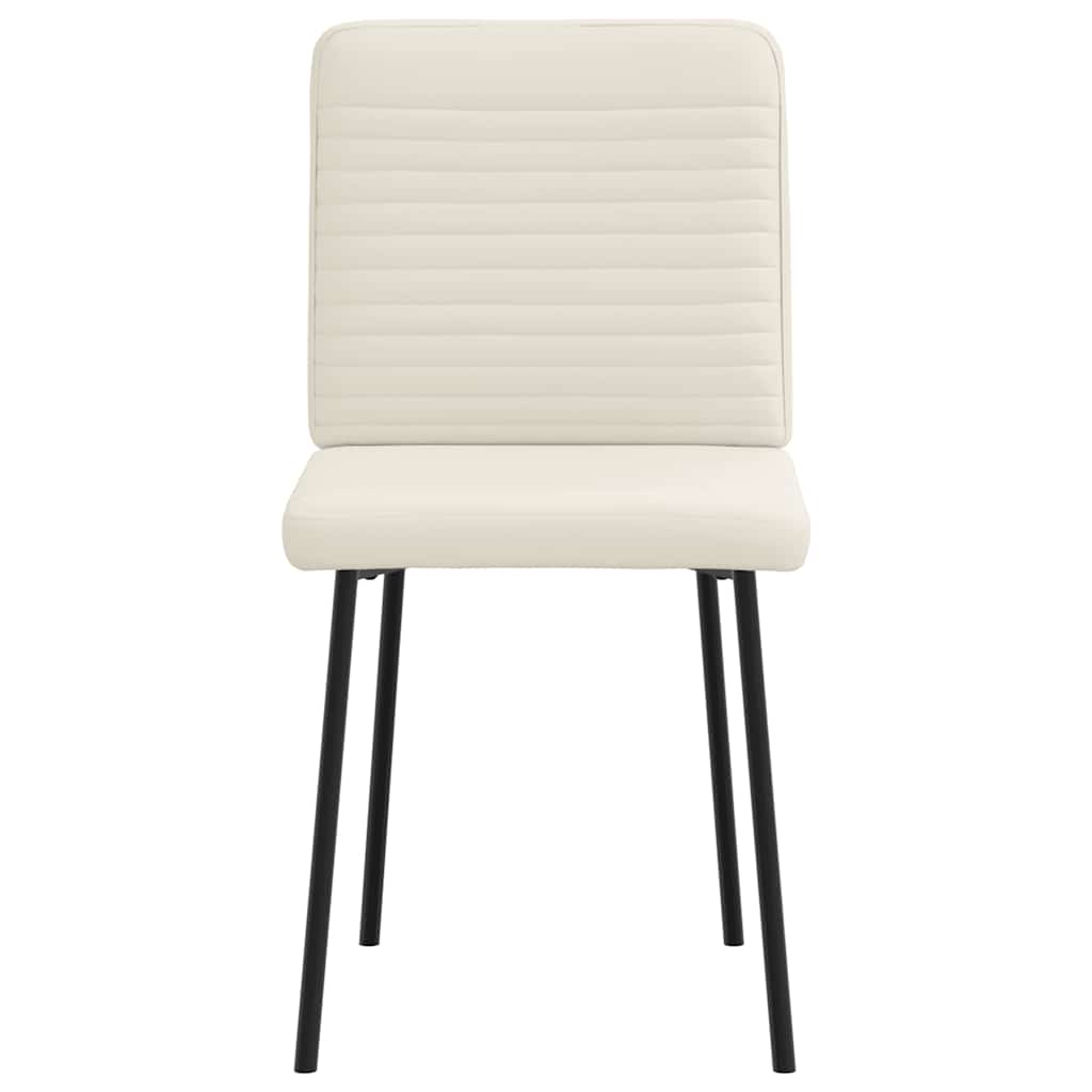 Cadeiras de jantar 6 pcs veludo cor creme