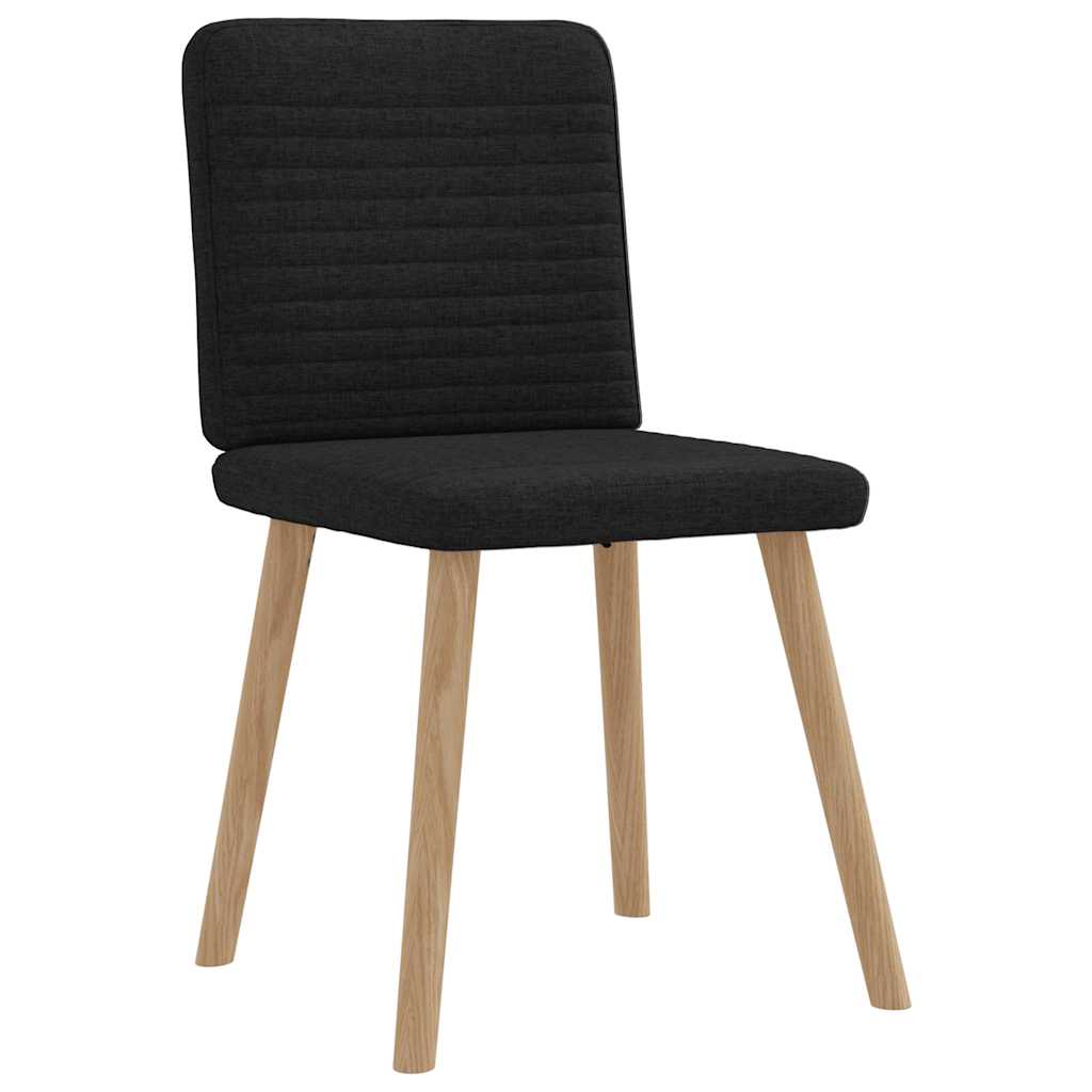 Cadeiras de jantar 6 pcs tecido preto