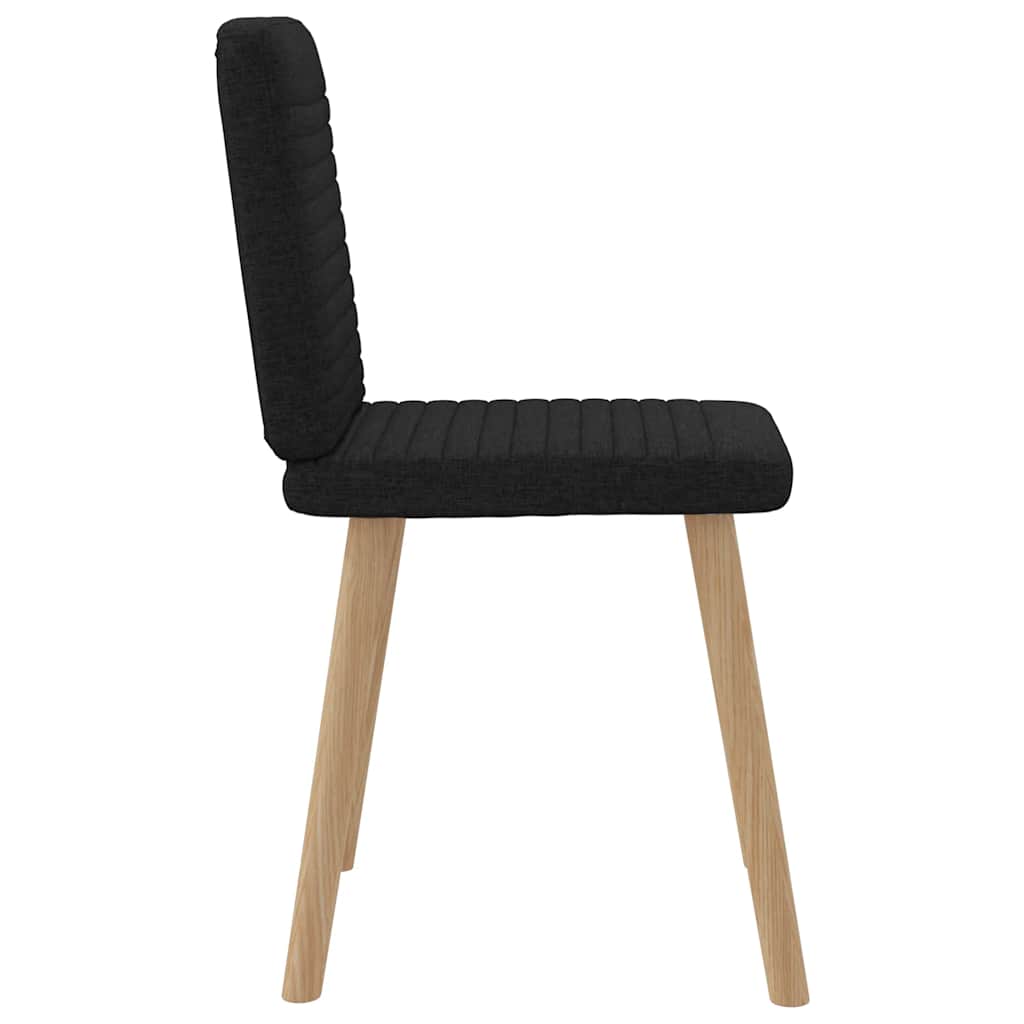 Cadeiras de jantar 6 pcs tecido preto
