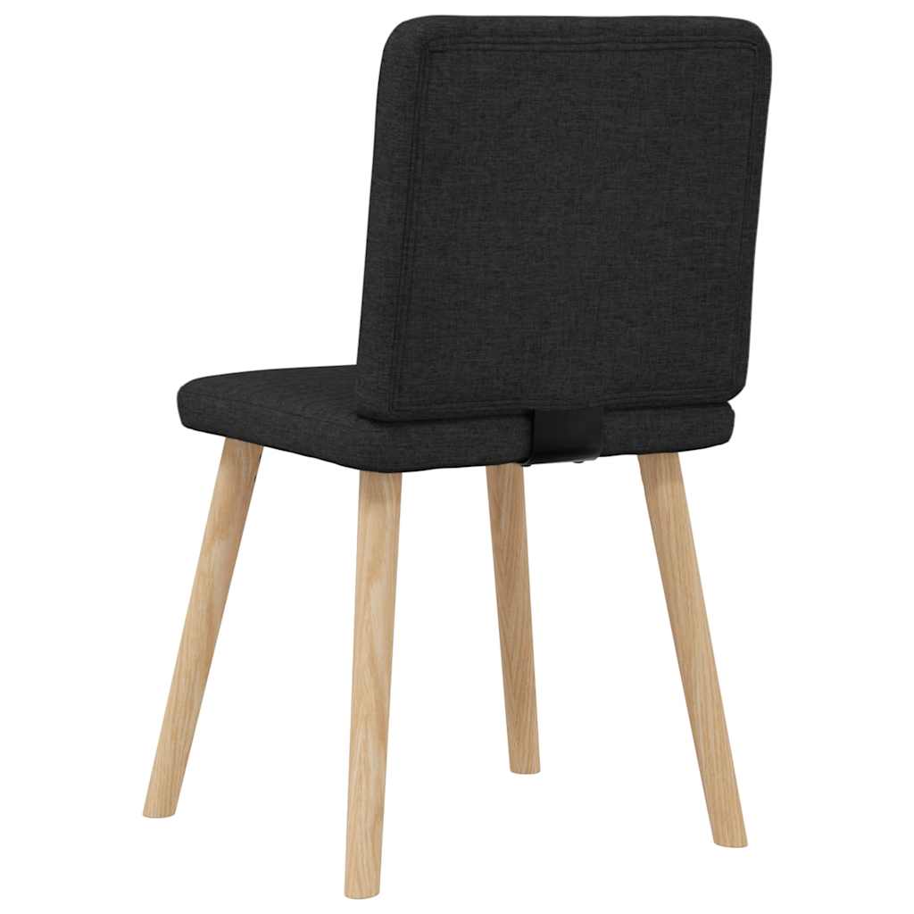 Cadeiras de jantar 6 pcs tecido preto
