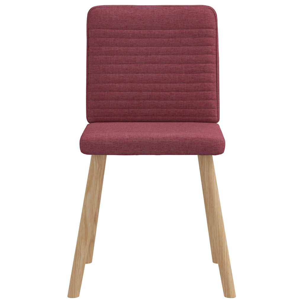 Cadeiras de jantar 6 pcs tecido vermelho-tinto
