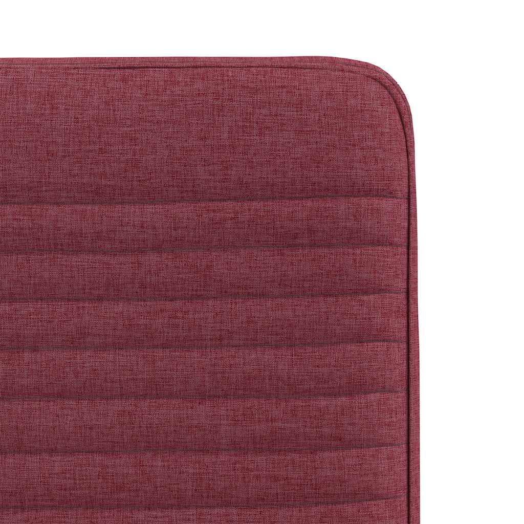 Cadeiras de jantar 6 pcs tecido vermelho-tinto