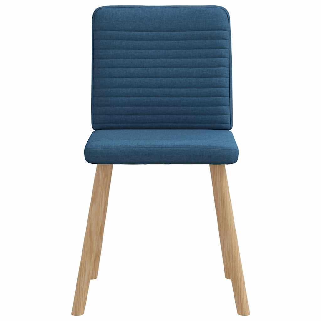 Cadeiras de jantar 6 pcs tecido azul