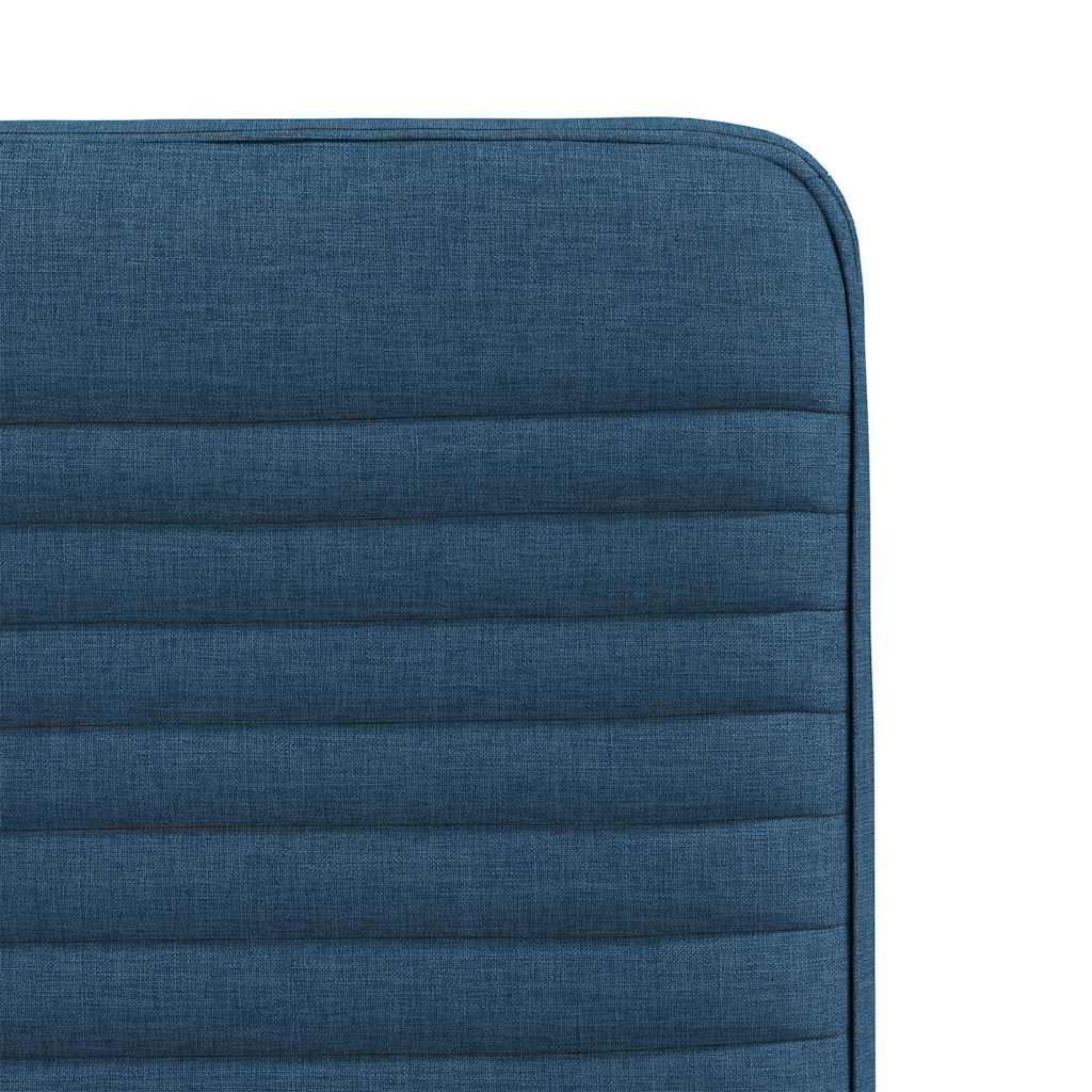 Cadeiras de jantar 6 pcs tecido azul