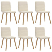 Cadeiras de jantar 6 pcs linho