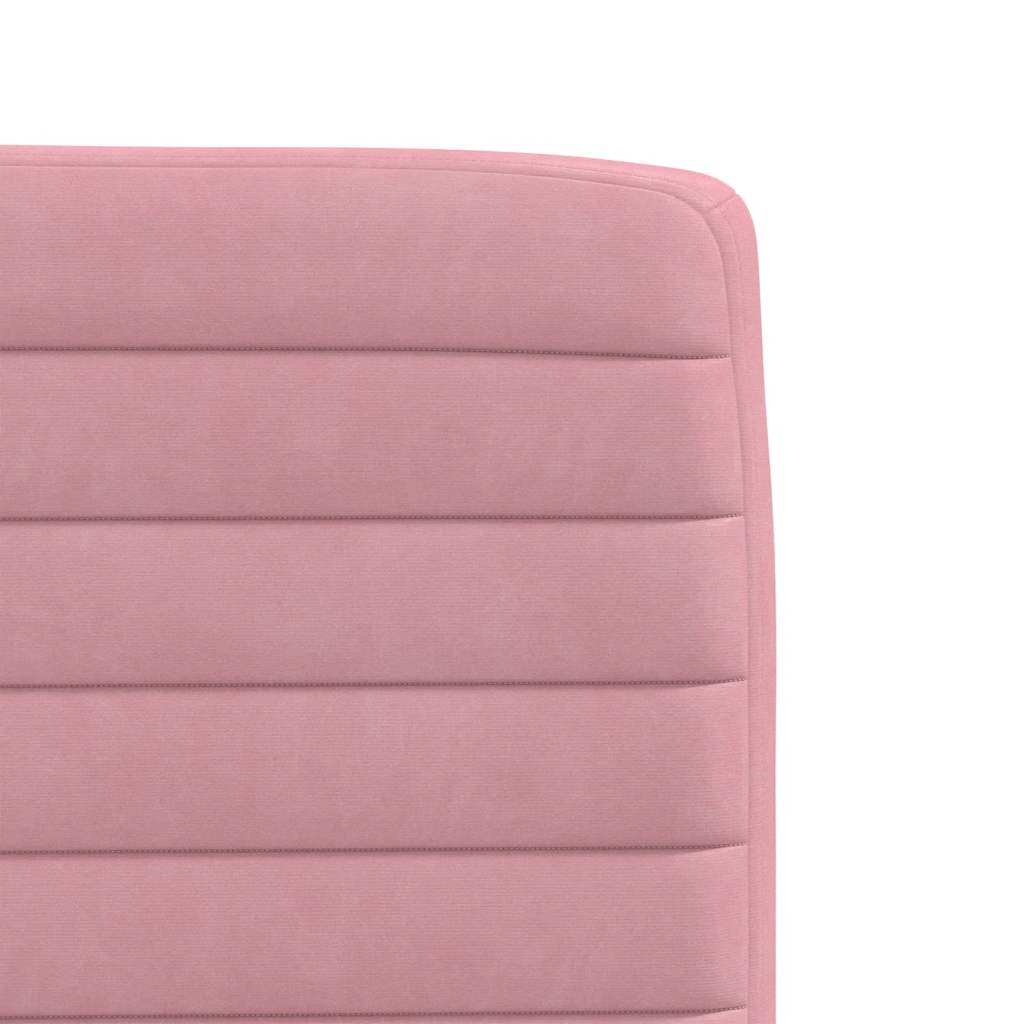Cadeiras de jantar 6 pcs veludo rosa